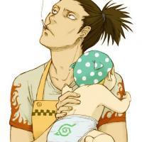Shikamaru and his blonde baby